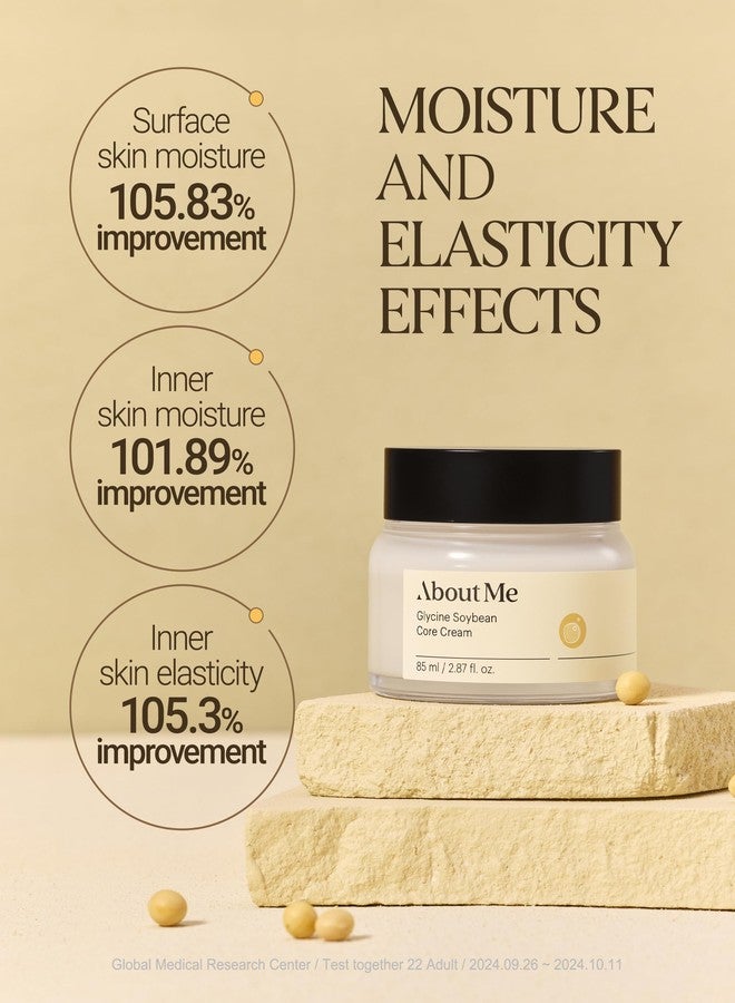 About Me Glycine Soybean Core Cream – Korean Concentrated Soy Protein Face Moisturizer for All Skin Types – Daily Firming Care with 13 Peptides & Niacinamide – Korean Skin Care – 2.87oz, 85ml - Image 4